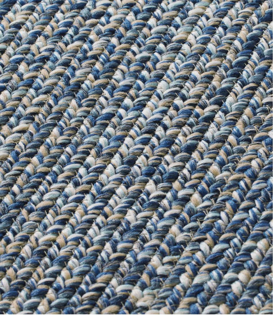 L.L.Bean All-Weather Braided Rug, Concentric Pattern Rectangular HOME GOODS