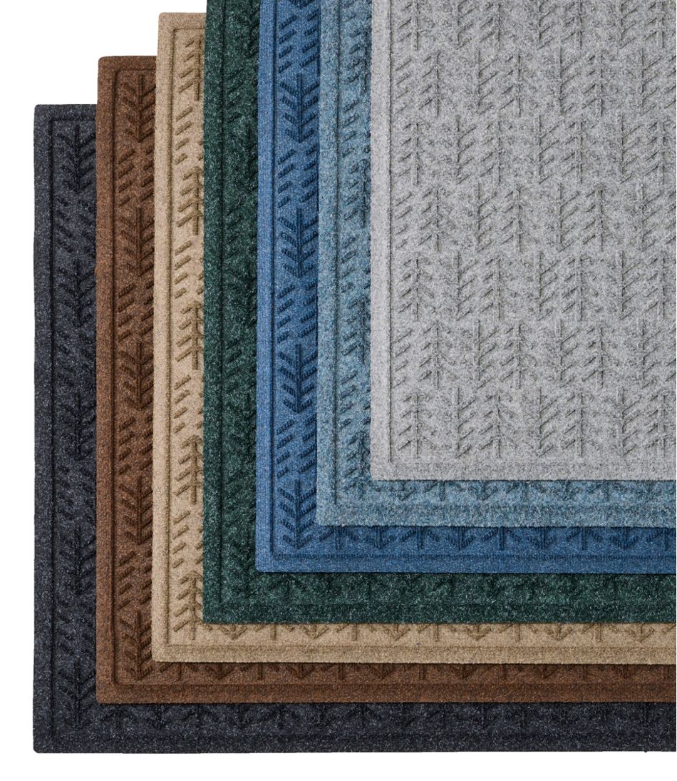 L.L.Bean Everyspace Recycled Waterhog Mat, Square, Trees HOME GOODS