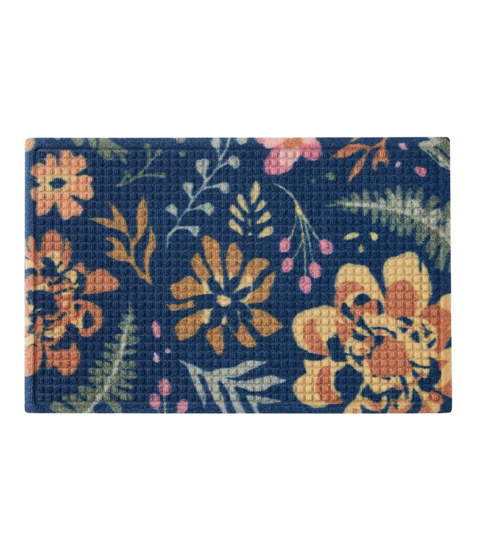 L.L.Bean Printed Recycled Waterhog Doormat, Floral HOME GOODS