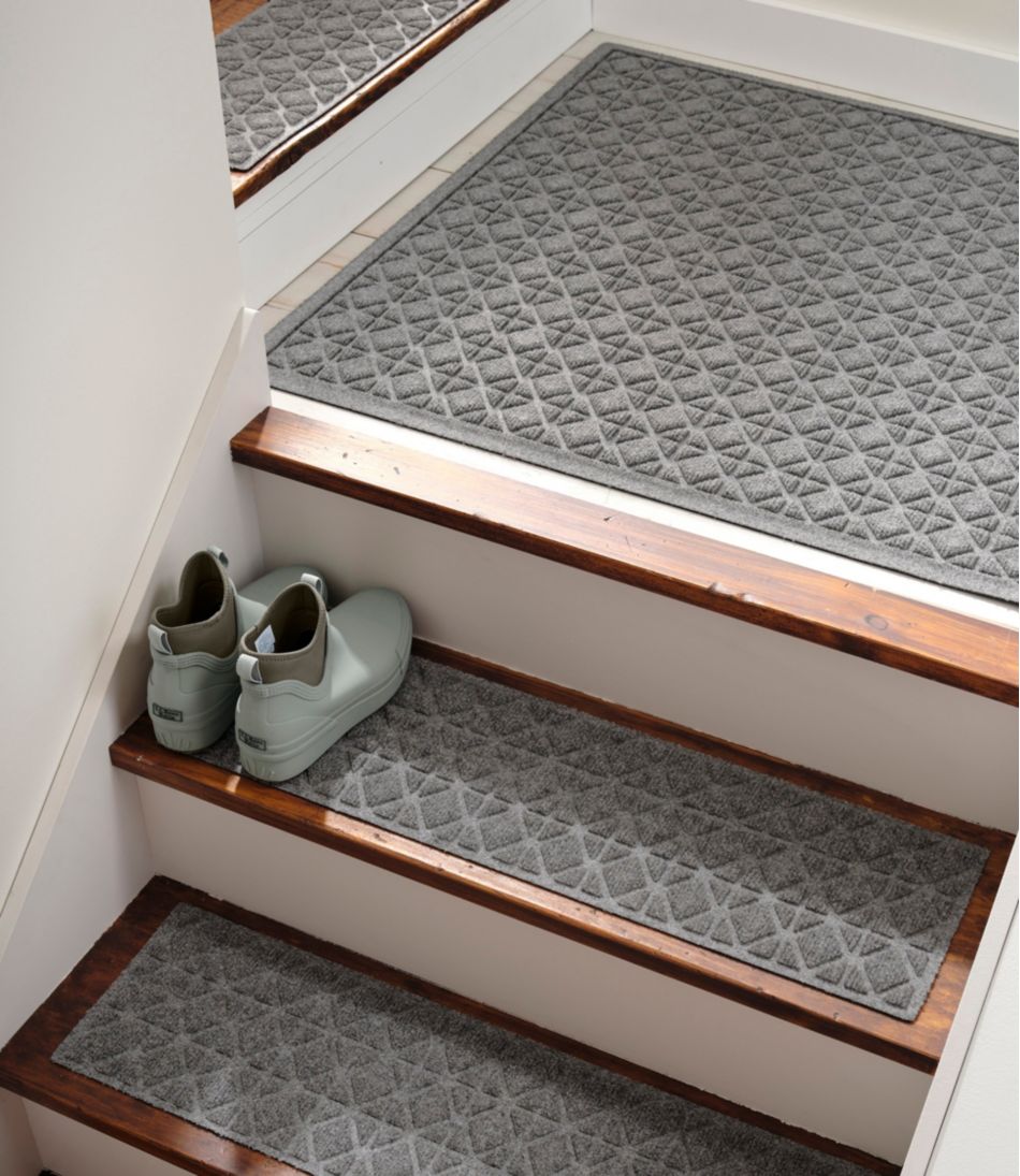L.L.Bean Everyspace Recycled Waterhog Mat, Stair Treads, Set of Four, Tiles HOME GOODS