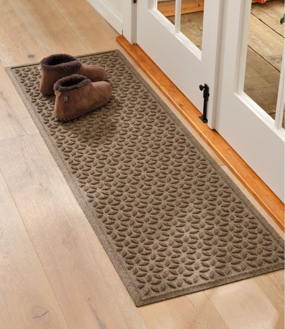 L.L.Bean Heavyweight Recycled Waterhog Mat Runner, Blooming Circles HOME GOODS