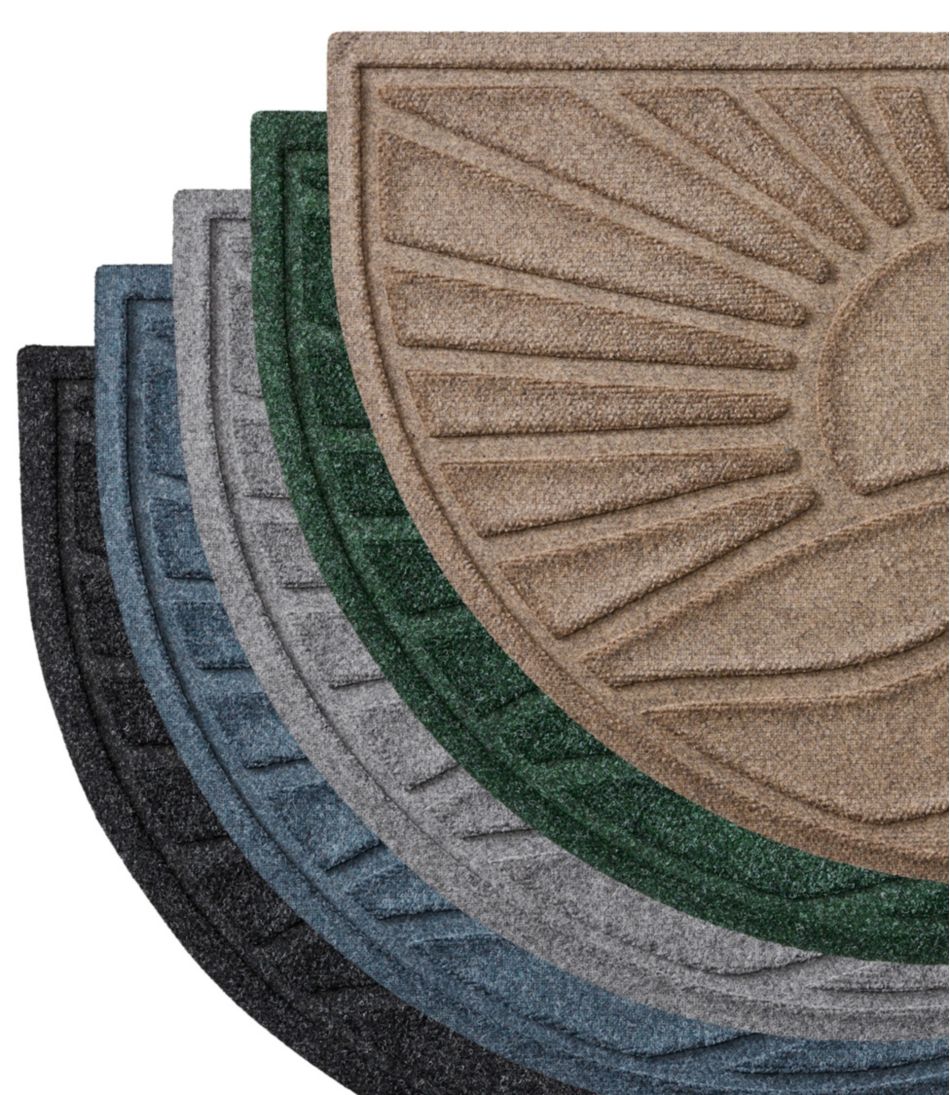 L.L.Bean Everyspace Recycled Waterhog Doormat, Half Round, Sunrise HOME GOODS