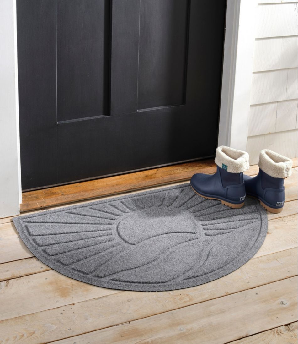 L.L.Bean Everyspace Recycled Waterhog Doormat, Half Round, Sunrise HOME GOODS