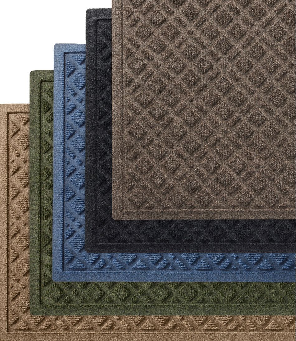 L.L.Bean Heavyweight Recycled Waterhog Doormat, Plaid HOME GOODS