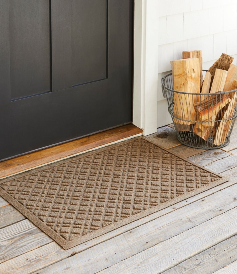 L.L.Bean Heavyweight Recycled Waterhog Doormat, Plaid HOME GOODS