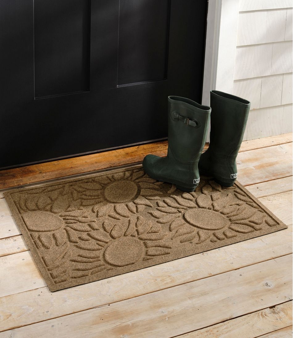 L.L.Bean Everyspace Recycled Waterhog Doormat, Sunflower HOME GOODS
