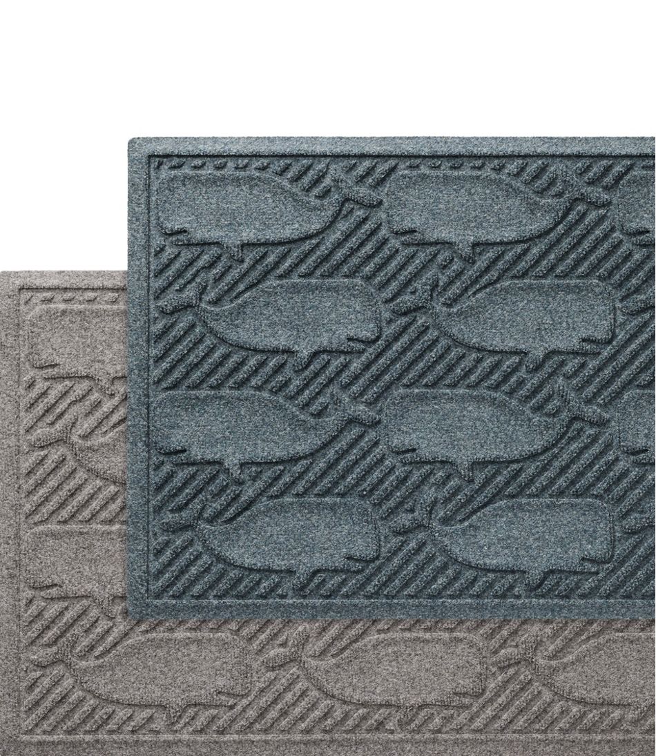 L.L.Bean Everyspace Recycled Waterhog Doormat, Whales HOME GOODS