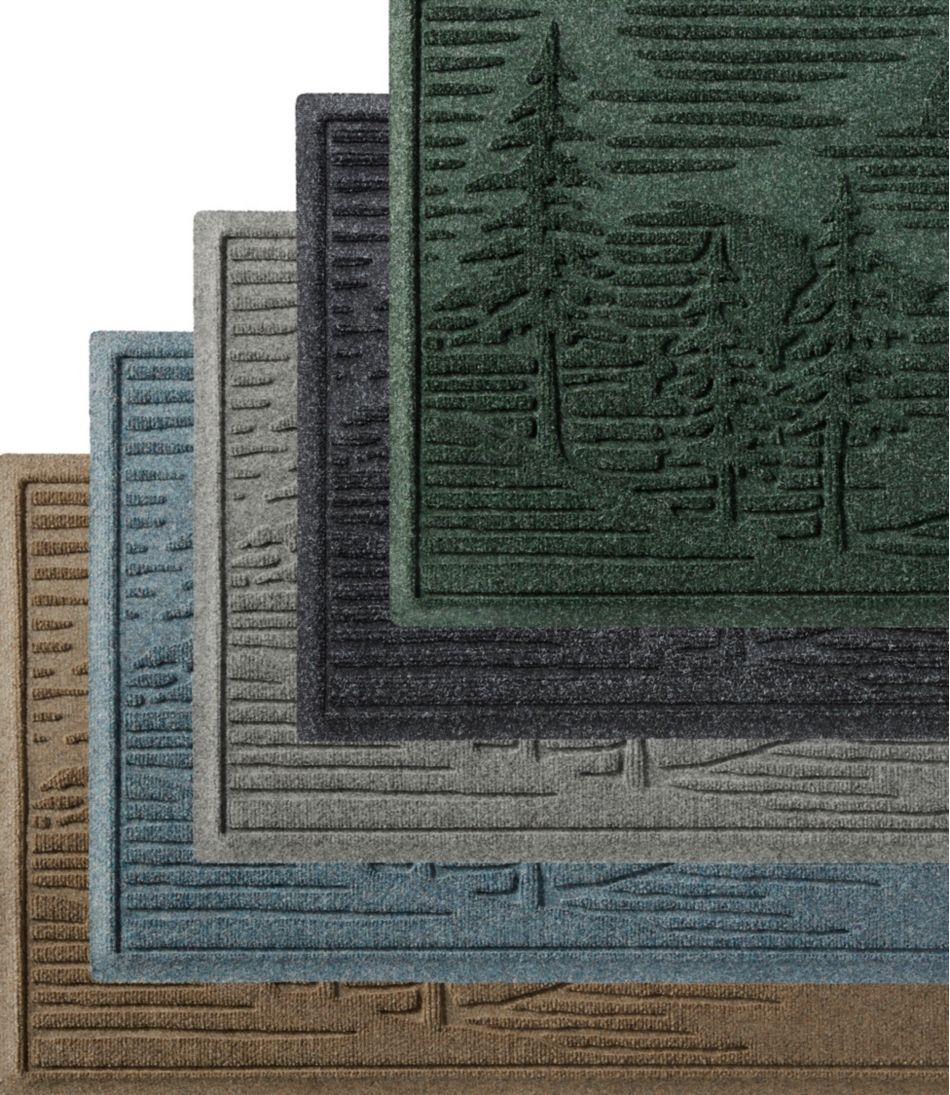 L.L.Bean Everyspace Recycled Waterhog Wide Doormat, Pine Trees HOME GOODS