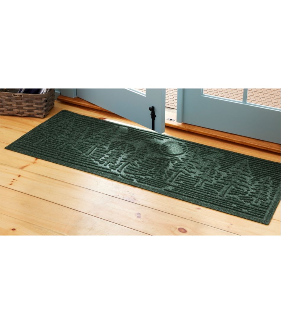 L.L.Bean Everyspace Recycled Waterhog Wide Doormat, Pine Trees HOME GOODS