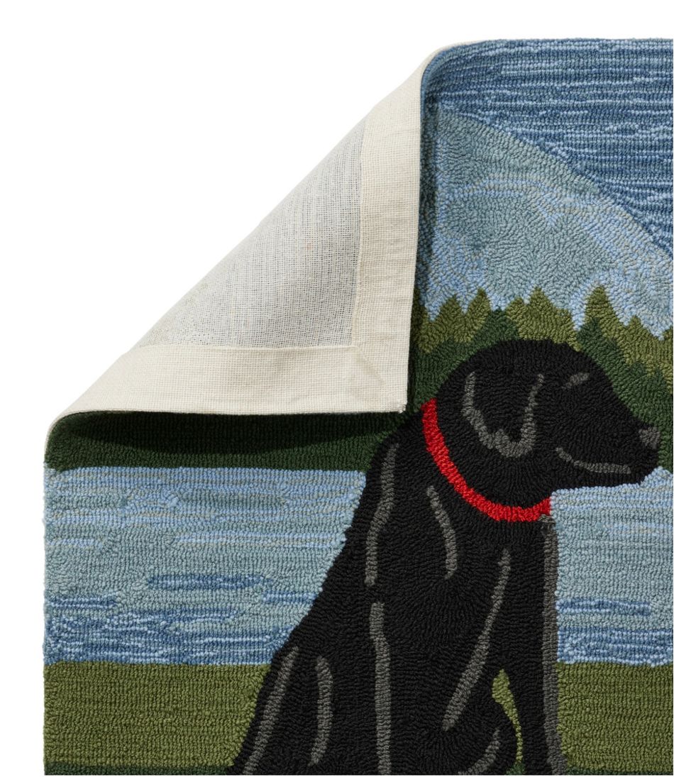 L.L.Bean Indoor/Outdoor Vacationland Rug, Mountain Dogs HOME GOODS