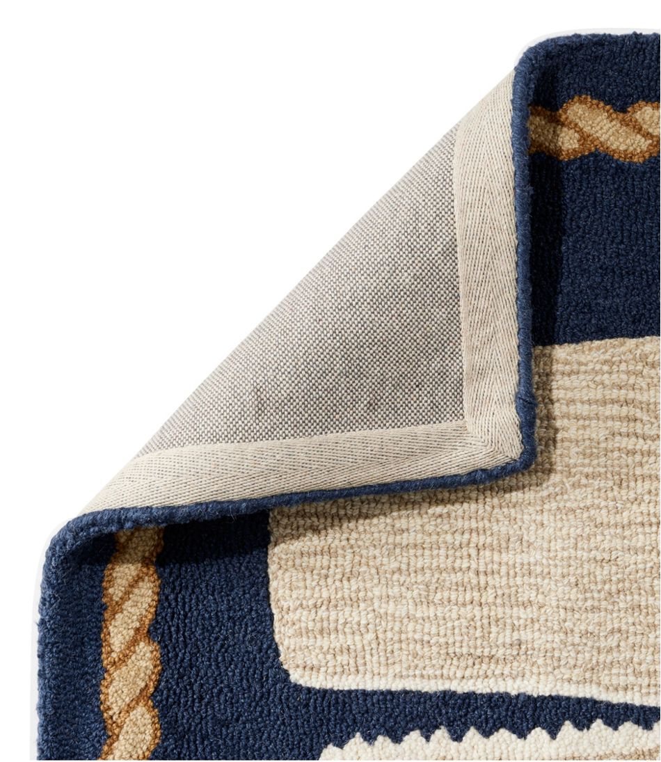 L.L.Bean Wool Hooked Novelty Runner, Whale HOME GOODS