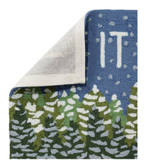 L.L.Bean Indoor/Outdoor Vacationland Runner, Frosted Trees HOME GOODS