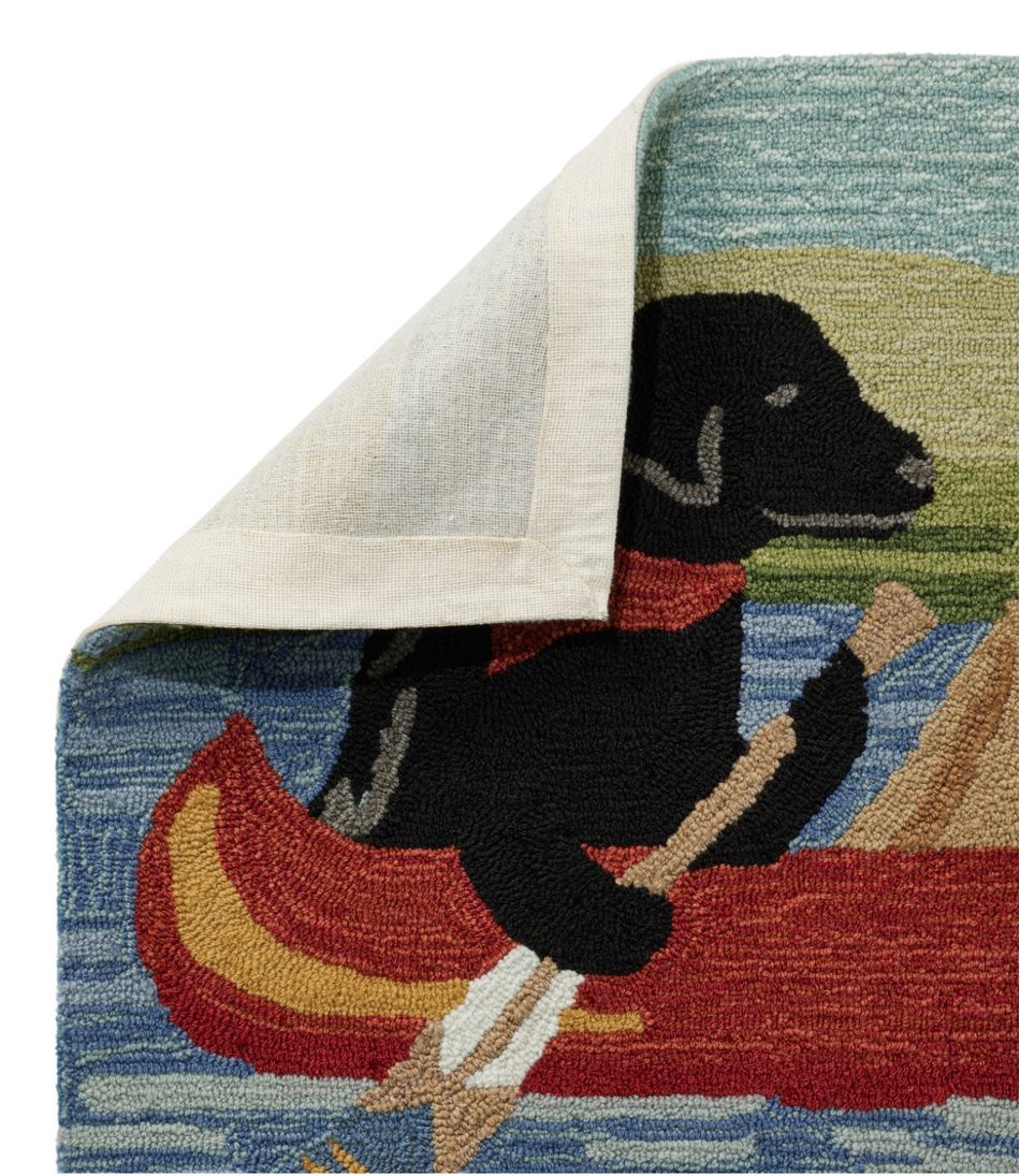 L.L.Bean Indoor/Outdoor Vacationland Runner, Dog Canoe HOME GOODS