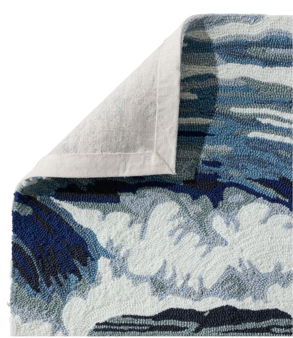 L.L.Bean Indoor/Outdoor Vacationland Rug, Ocean Waves HOME GOODS