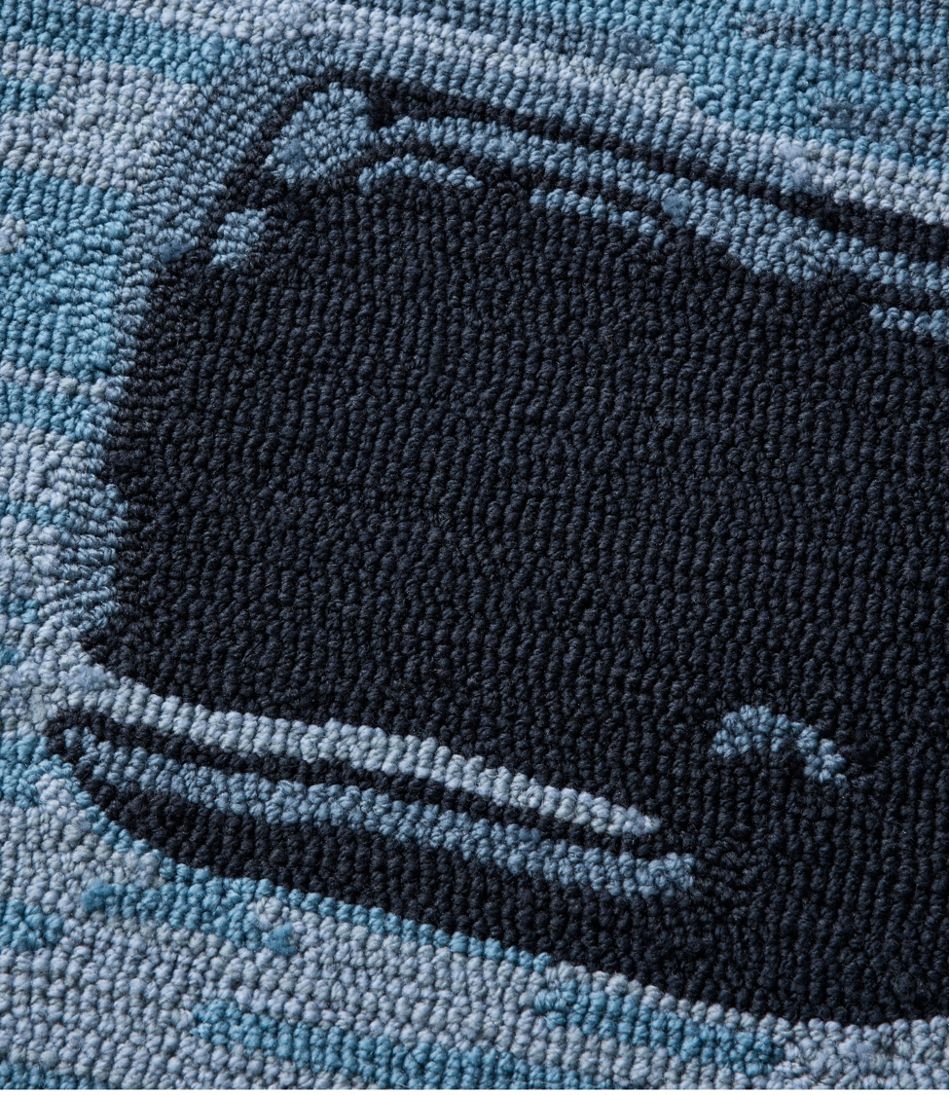 L.L.Bean Indoor/Outdoor Vacationland Rug, Coastal Whale HOME GOODS