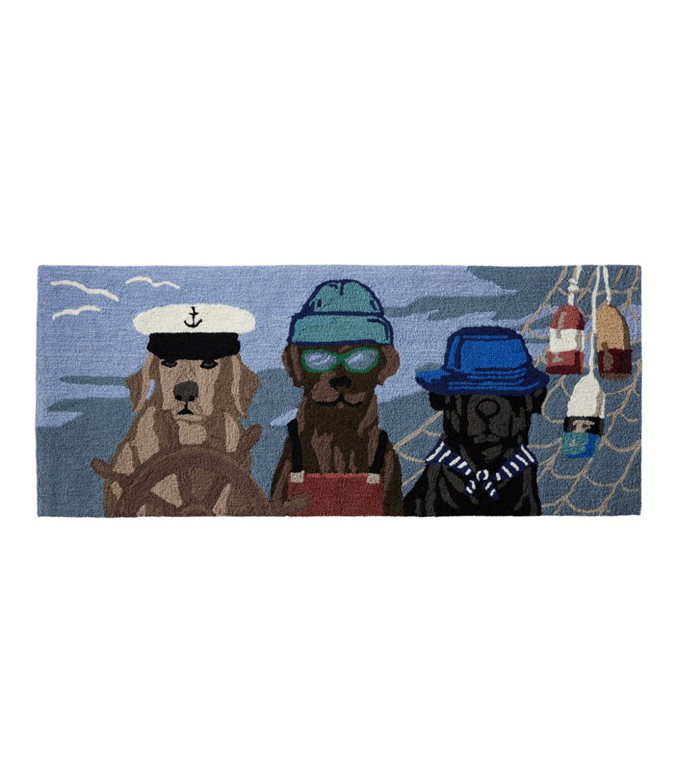 L.L.Bean Indoor/Outdoor Vacationland Runner, Seaside Dogs HOME GOODS