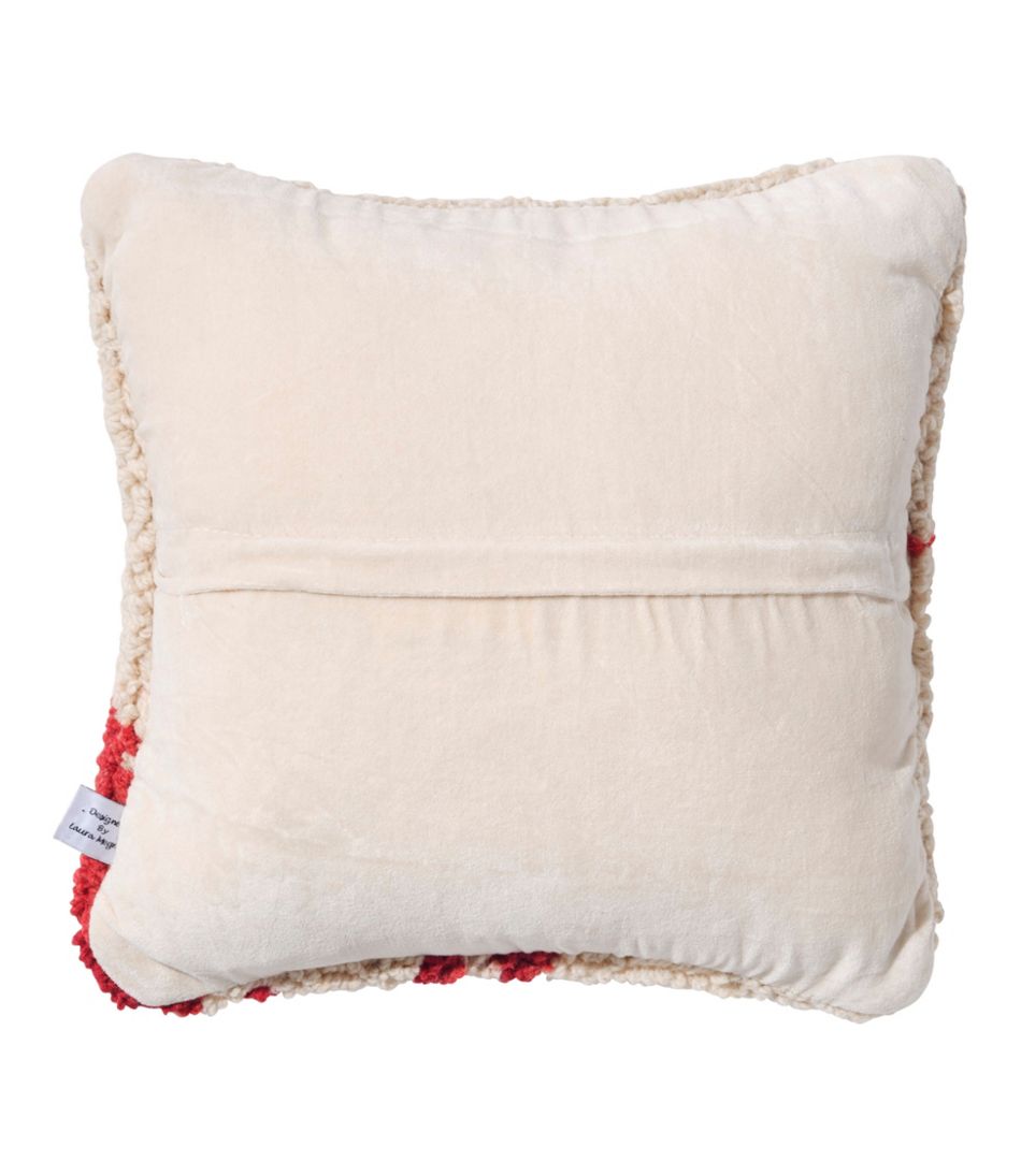 L.L.Bean Wool Hooked Throw Pillow, Red Lobster, 14" x 14" HOME GOODS