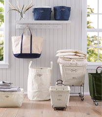 L.L.Bean Steele Two Bushel Small Carry Basket with Casters HOME GOODS