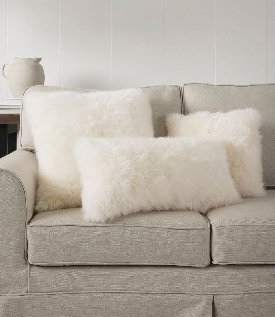 L.L.Bean Sheepskin Throw Pillow, 20" x 20" HOME GOODS