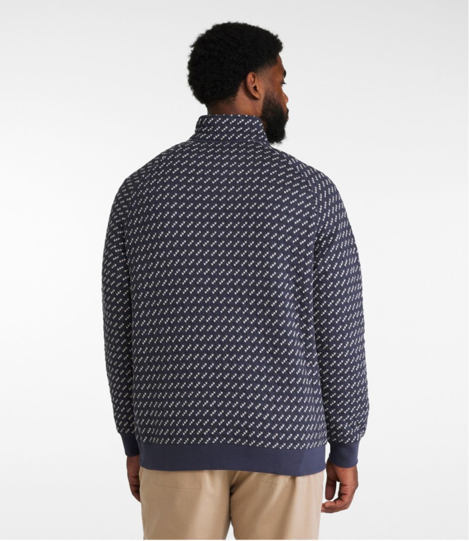 L.L.Bean Men's Bean's Quilted Sweatshirt, Mockneck, Print SALE