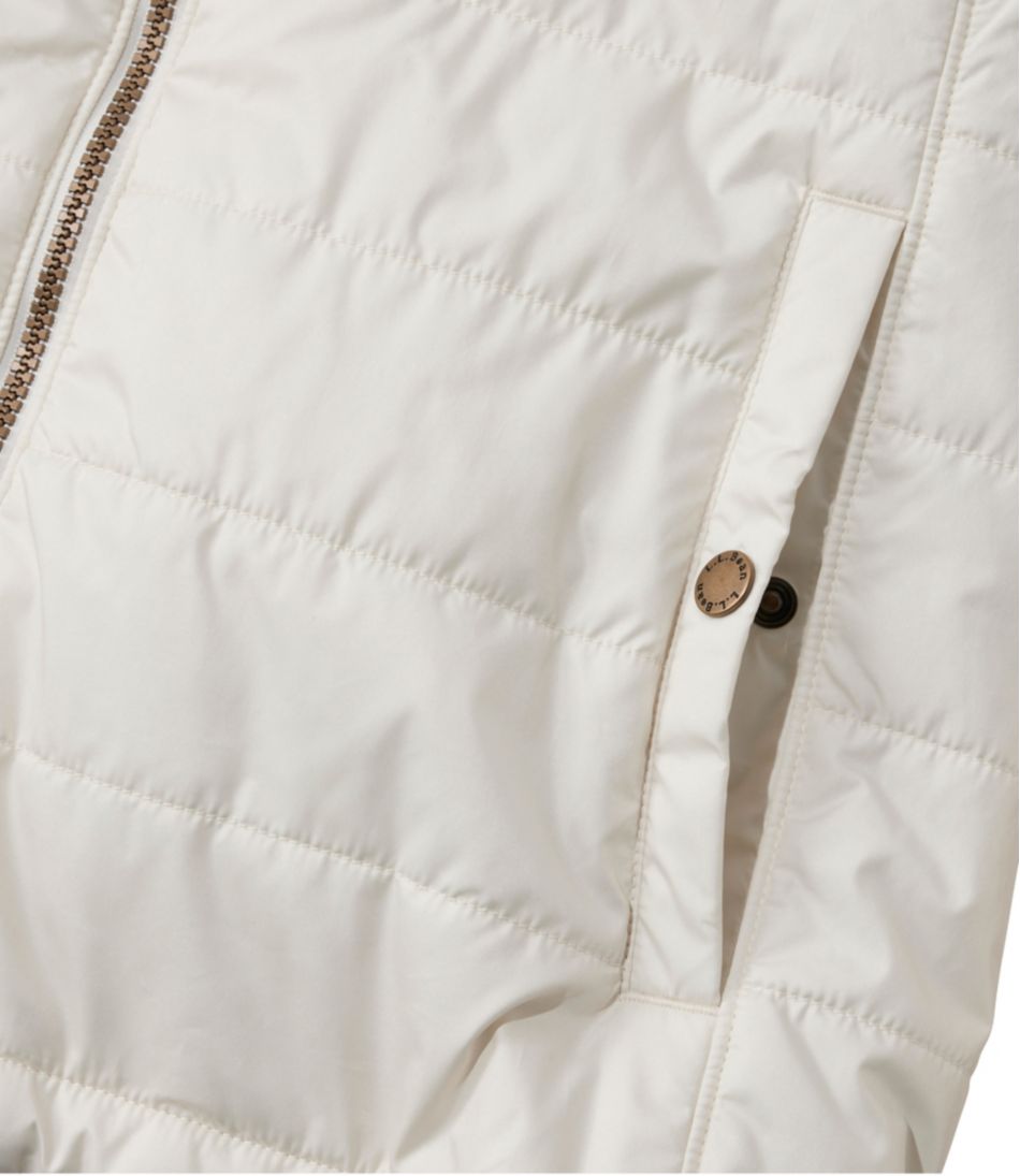 L.L.Bean Women's Mountain Classic Puffer Hooded Jacket, Colorblock SALE|OUTERWEAR