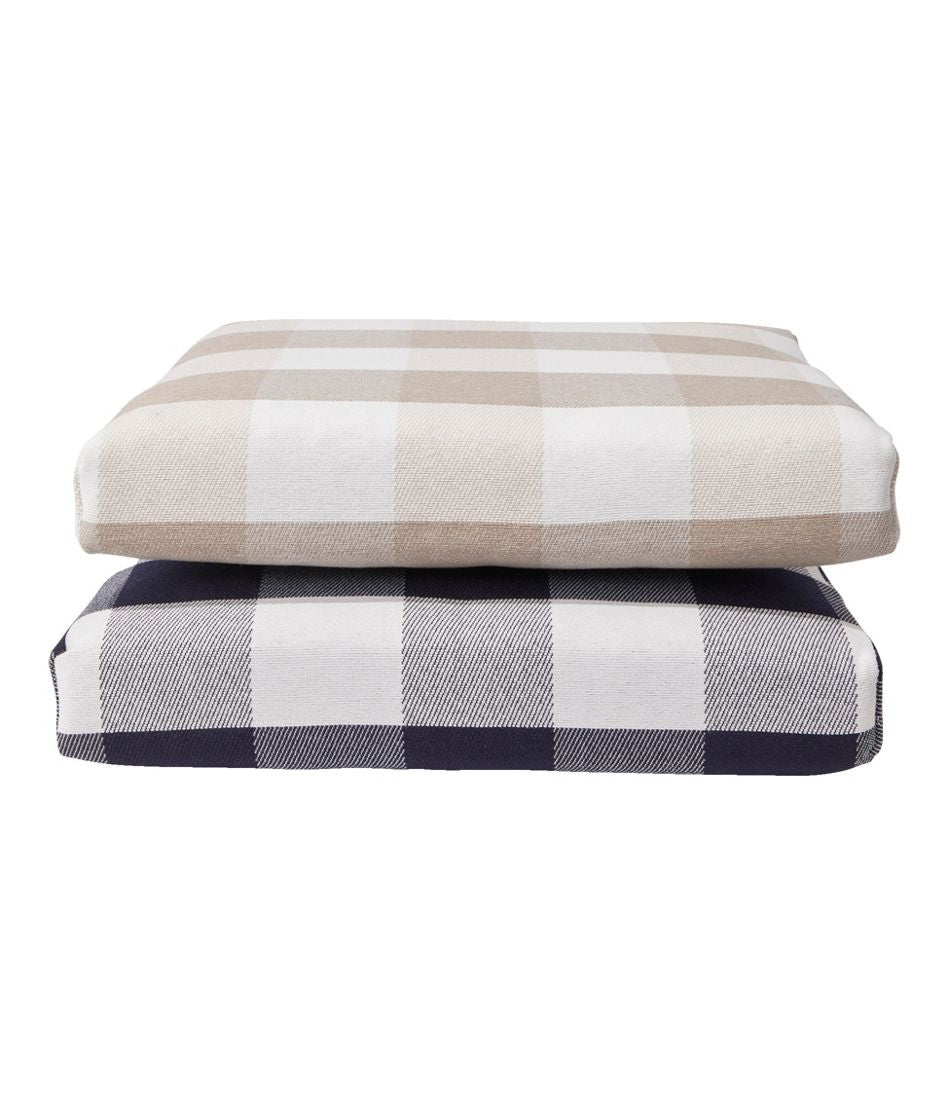 L.L.Bean All-Weather Folding/Armless Chair Cushion, Buffalo Plaid SALE