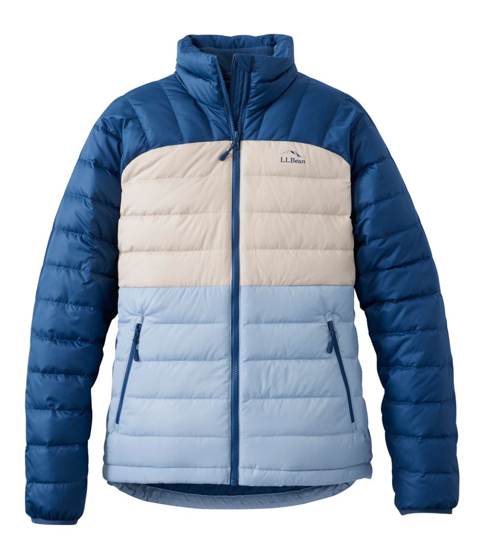 L.L.Bean Women's Bean's Down Jacket, Colorblock SALE|OUTERWEAR