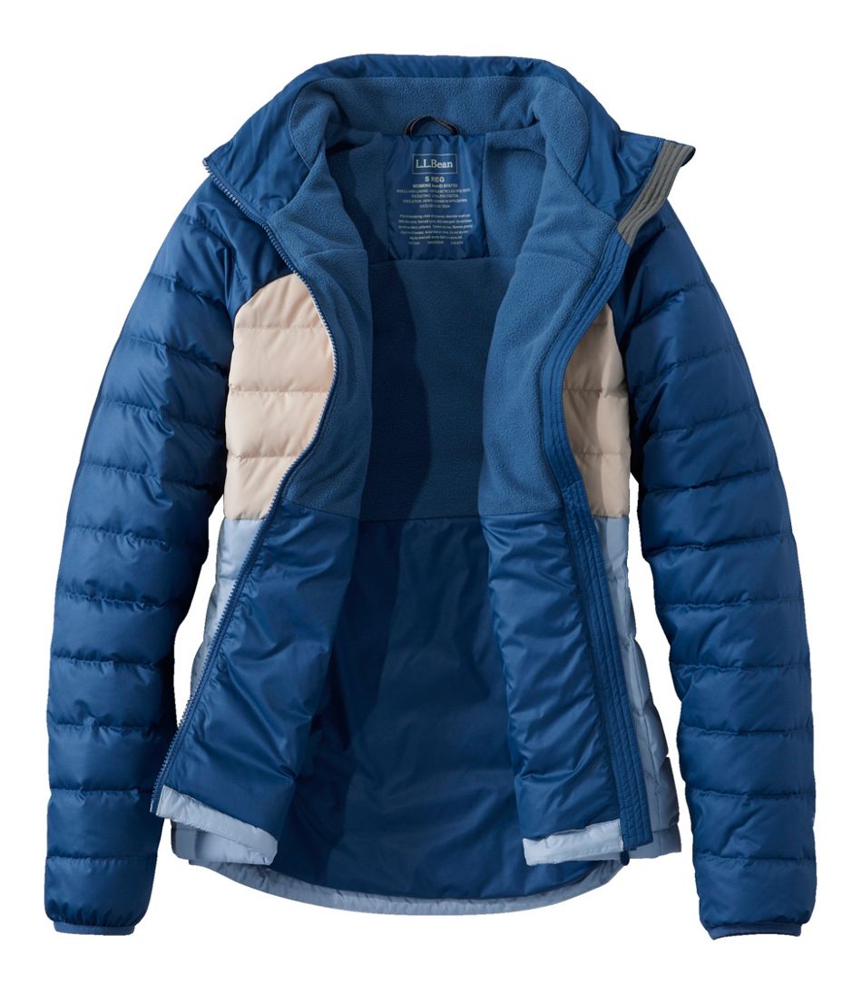 L.L.Bean Women's Bean's Down Jacket, Colorblock SALE|OUTERWEAR