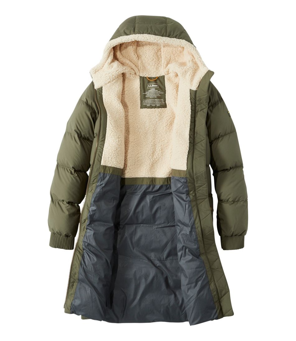 L.L.Bean Women's Mountain Classic Down Coat, Sherpa-Lined OUTERWEAR
