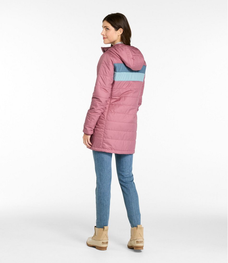 L.L.Bean Women's Mountain Classic Puffer Coat, Colorblock OUTERWEAR