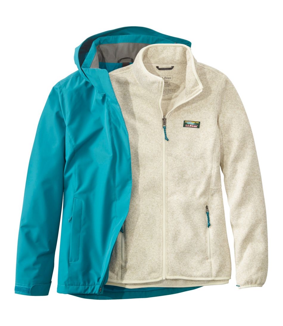L.L.Bean Women's Sweater Fleece 3-in-1 Jacket OUTERWEAR