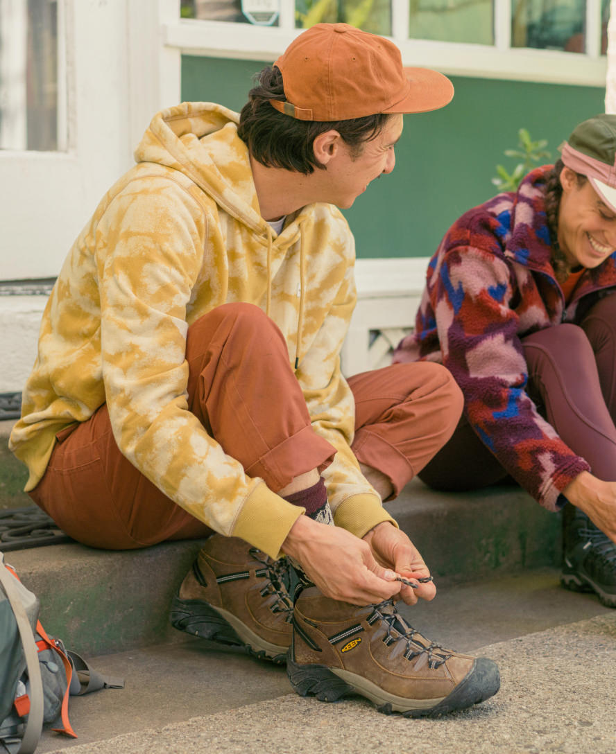Men's Targhee II Waterproof Mid Wide Shitake/Brindle / Keen / Shitake/Brindle