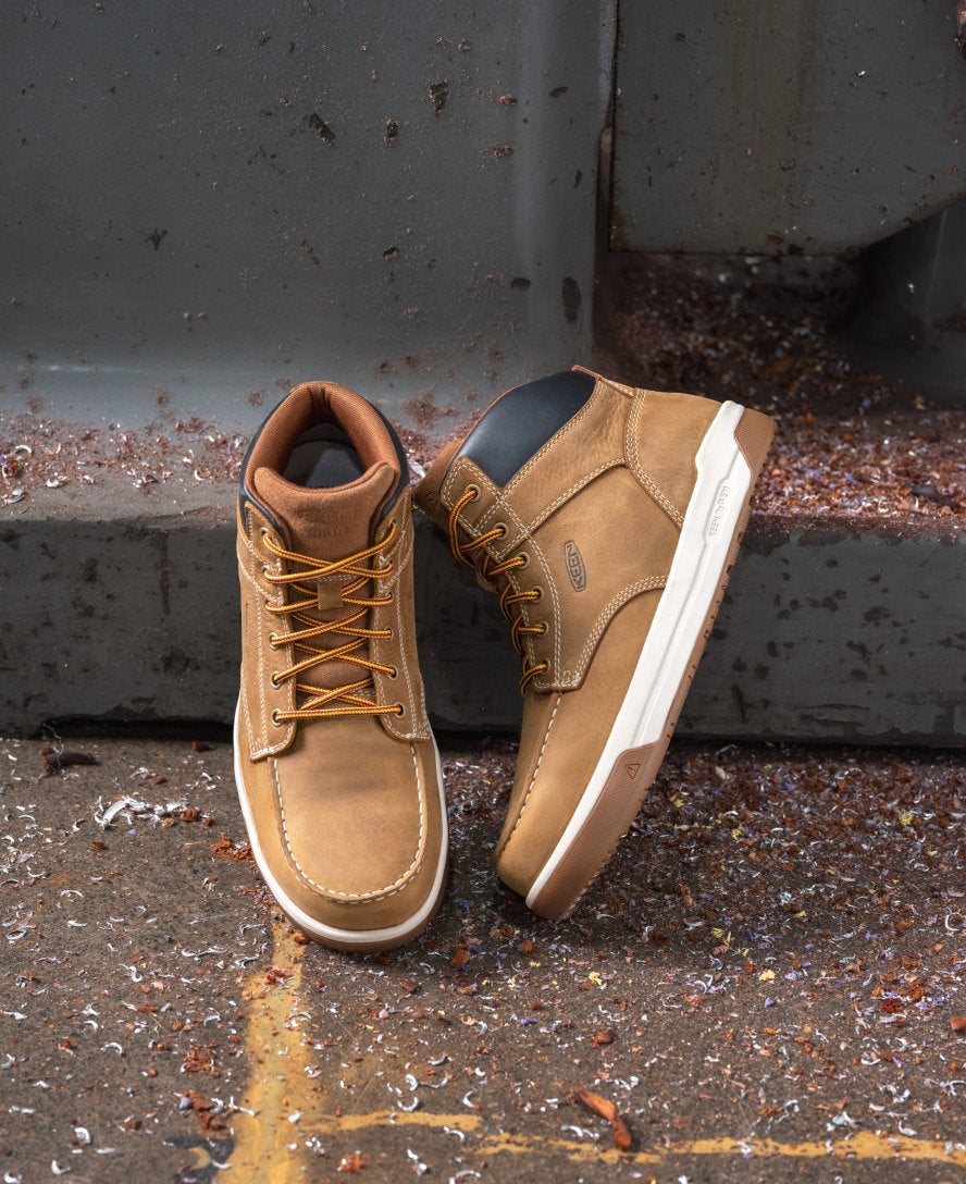 Men's Gibson Waterproof Work Boot (Carbon Toe) Cascade Brown/Gum / Keen / Cascade Brown/Gum
