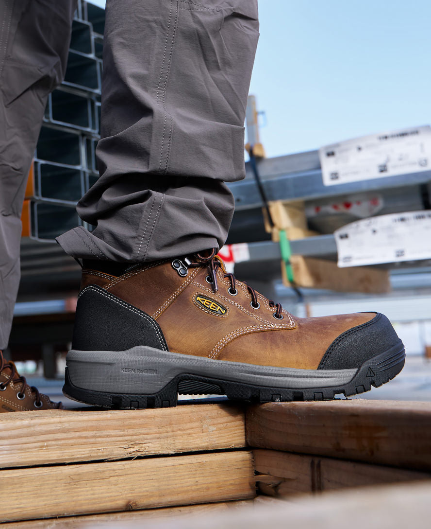 Men's Evanston 6" Waterproof Boot INT MET (Carbon Toe) Bison/Black / Keen / Bison/Black
