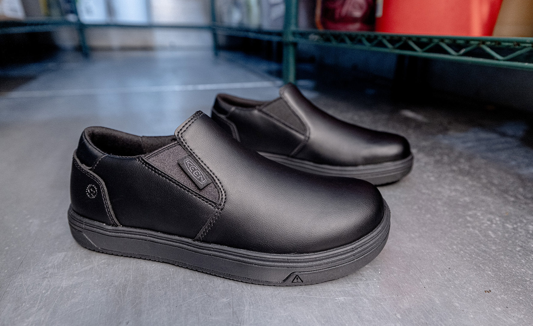 Men's Kenton Shift WTX Work Shoe (Soft Toe) Black/Black / Keen / Black/Black