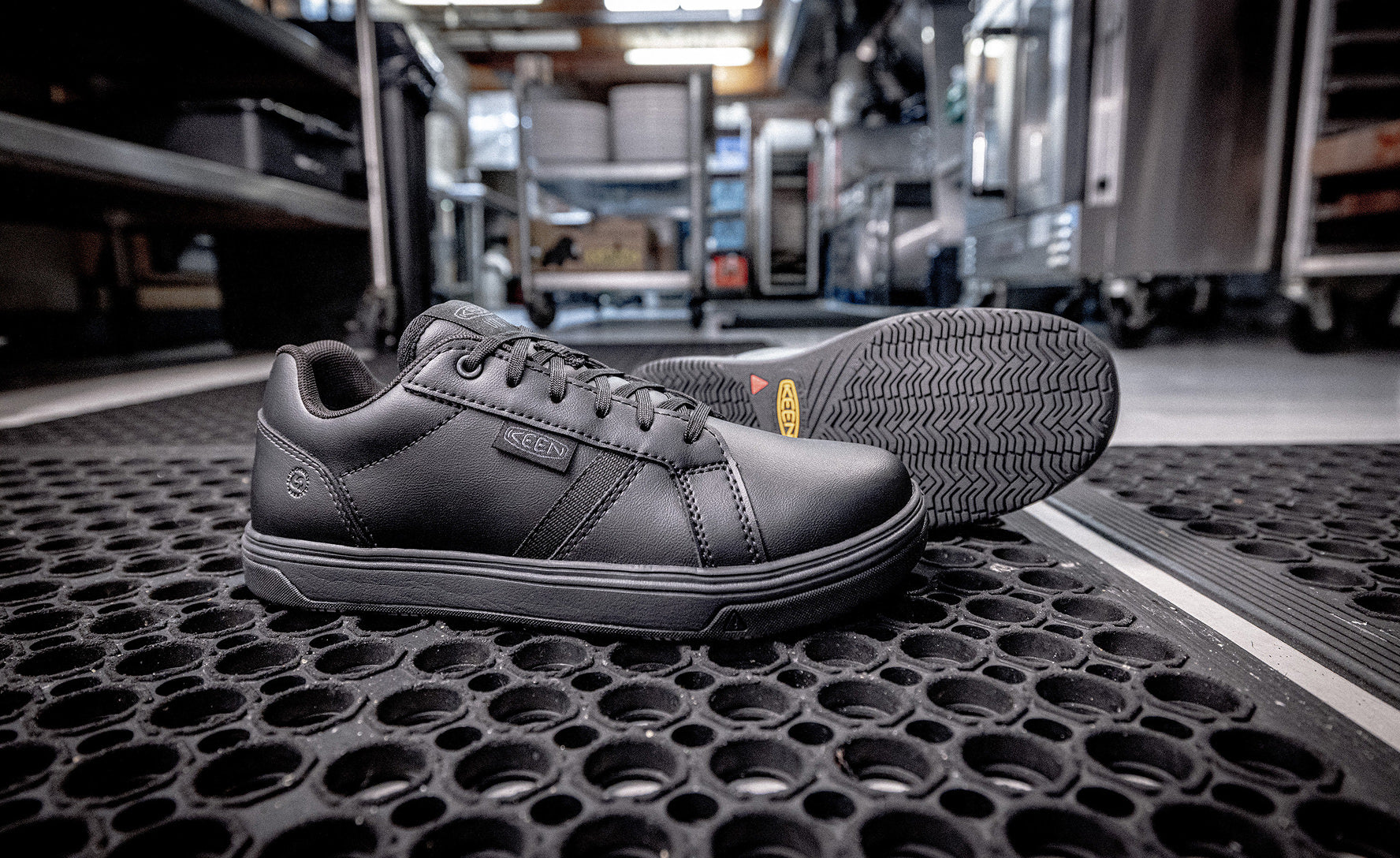 Men's Kenton WTX Work Shoe (Soft Toe) Black/Black / Keen / Black/Black
