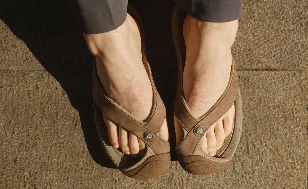 Men's Waimea Leather Flip-Flop Java/Plaza Taupe / Keen / Java/Plaza Taupe